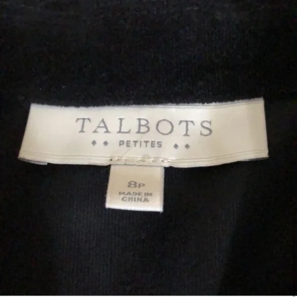 Talbots velvet knit tapered blazer jacket, button down, business casual, petite - Picture 5 of 8